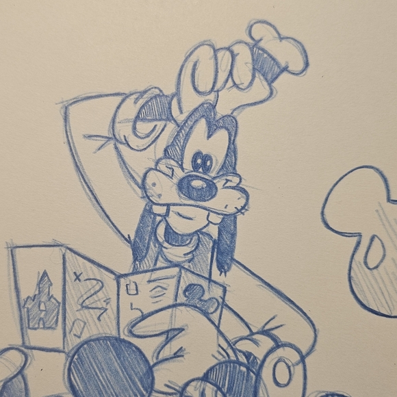 Disney World Parks Disneyland Mickey Minnie Goofy Donald Pluto Drawing/sketch - Picture 4 of 7